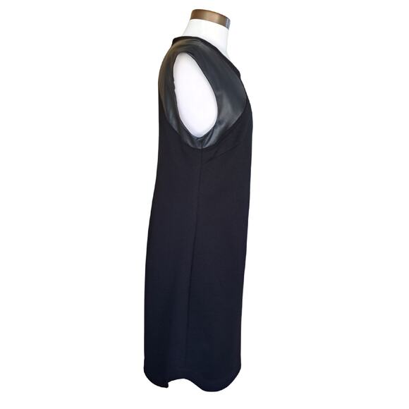 NWT Trina Turk Missy Black Ponte Sheath Dress Size 10 Leather Detail - Picture 14 of 14